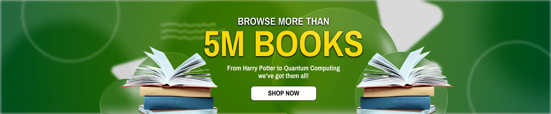 website banner with a hero text